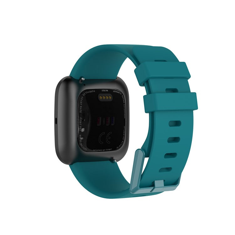 Silicone Watch Band Strap for Fitbit Versa 2/Versa Lite - Dark Green / Size: L