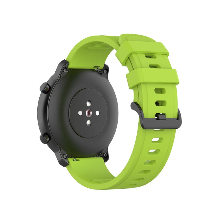 22mm Soft Watch Silicone Replacement Strap 22mm for Huami Amazfit GTR 47mm/Amazfit Pace - Light Green