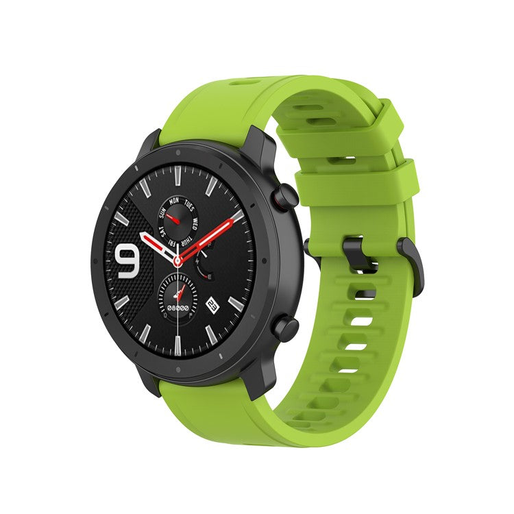 22mm Soft Watch Silicone Replacement Strap 22mm for Huami Amazfit GTR 47mm/Amazfit Pace - Light Green