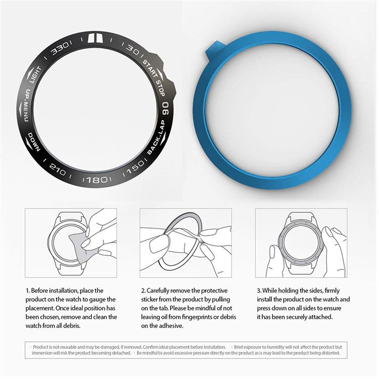 Stainless Steel Watch Bezel (Type B) for Garmin Fenix 5X/5x Plus - Black/White