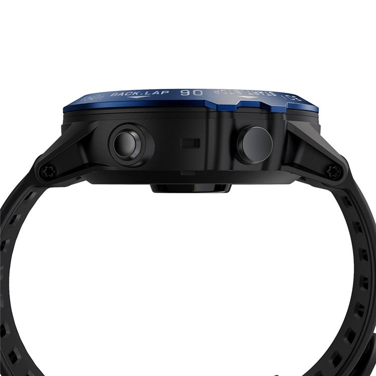 Watch Bezel Ring Stainless Steel Adhesive Cover (B Type) for Garmin Fenix 3/Fenix 3 HR - Blue Background / White Characters