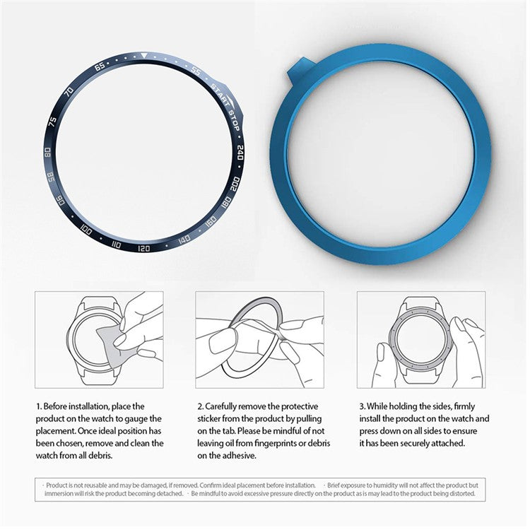 Numbers Pattern Stainless Steel Watch Bezel (Type A) for Garmin Fenix 6S/6s Pro/6s Sapphire - Blue/White