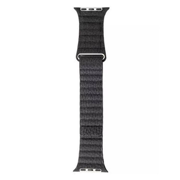 20mm Magnetic Closure Leather+Silicone Smart Watch Strap Replacement for Huawei Watch GT2 42mm - Black