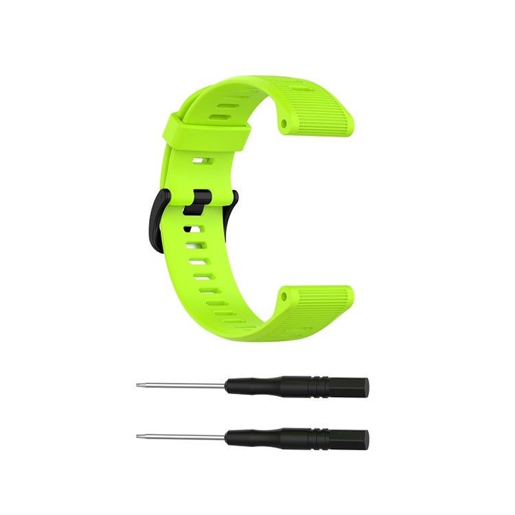 Silicone Wrist Strap Replacement for Garmin Forerunner 945 / Fenix 5 Plus / Approach S60 - Green
