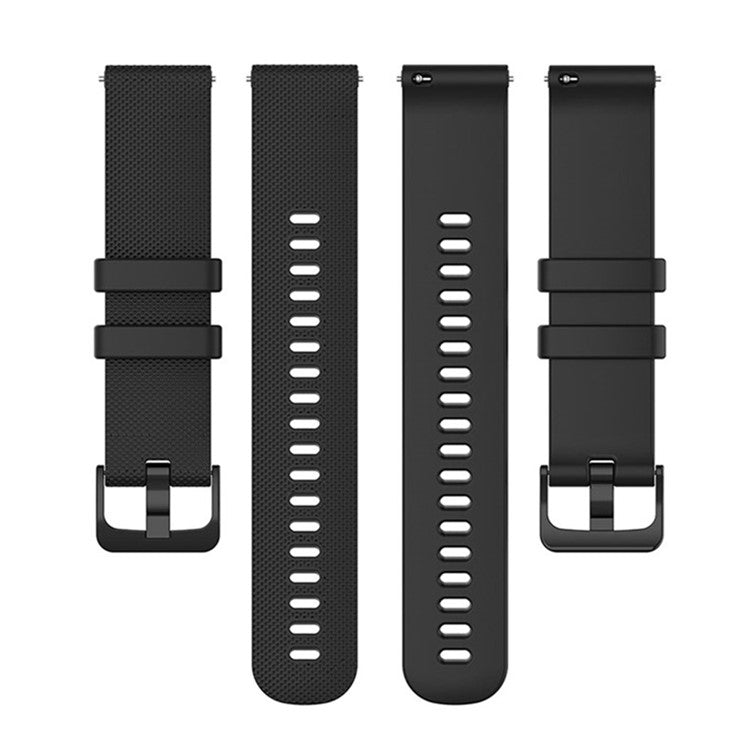 Soft Silicone Smart Watch Strap Replacement Strap 20mm for POLAR Ignite Smart Watch - Black