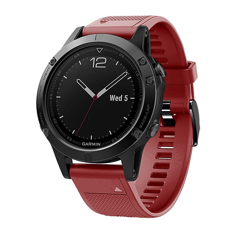 Silicone Watch Strap for Garmin Fenix 5/Fenix 5 Plus/Forerunner 935/Approach S60 with 2 Screwdrivers - Rose