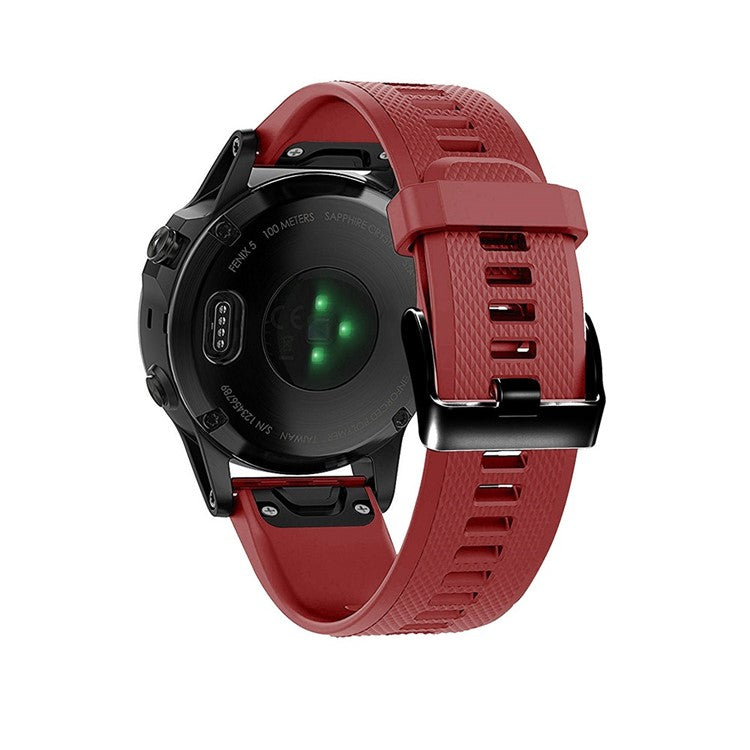 Silicone Watch Strap for Garmin Fenix 5/Fenix 5 Plus/Forerunner 935/Approach S60 with 2 Screwdrivers - Rose