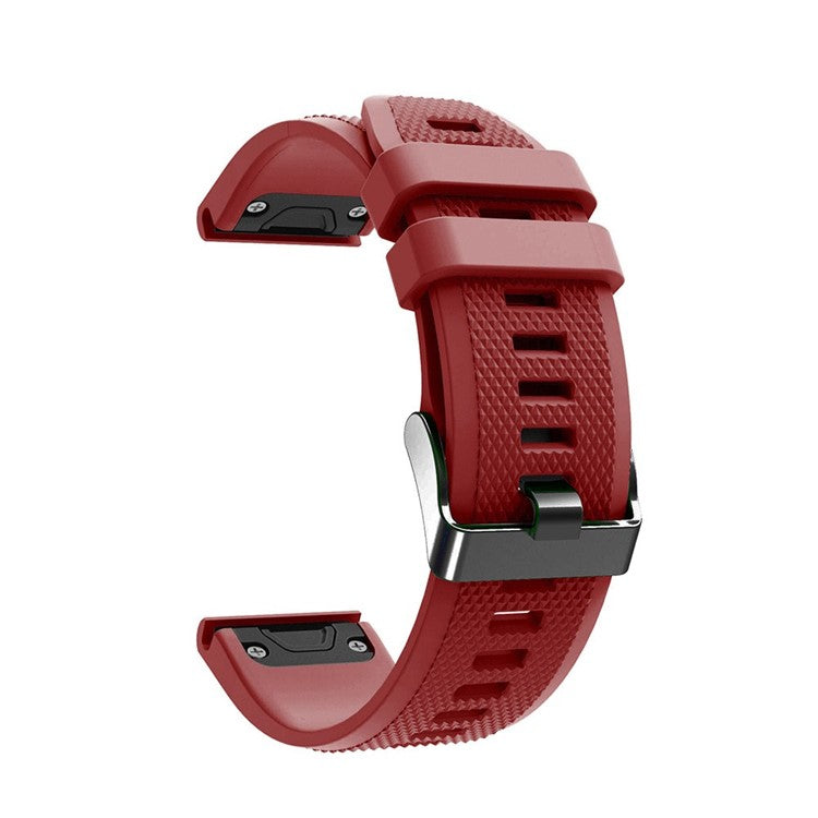 Silicone Watch Strap for Garmin Fenix 5/Fenix 5 Plus/Forerunner 935/Approach S60 with 2 Screwdrivers - Rose