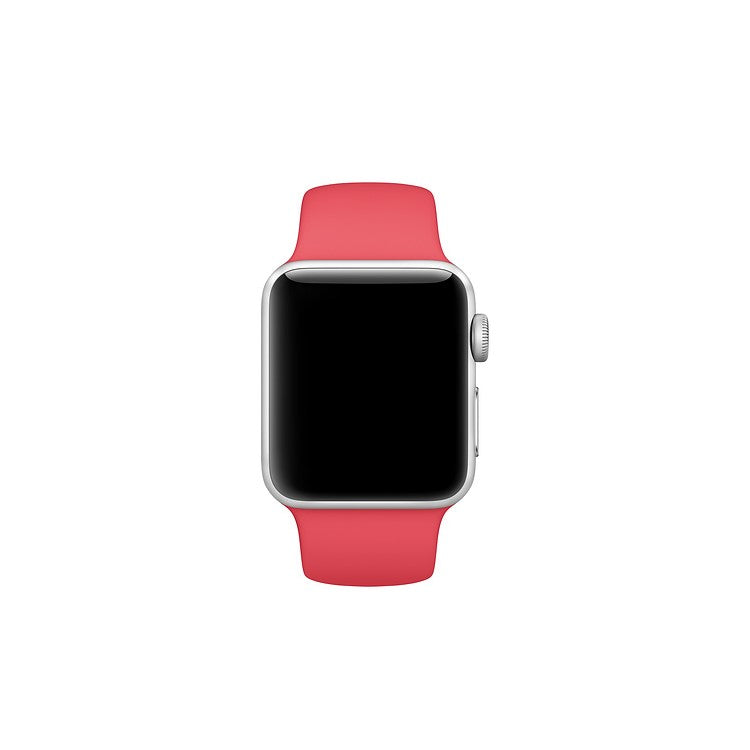 Single Color Silicone Smart Watch Band for Apple Watch Series 10 42mm / 9 8 7 41mm / SE (2023) SE (2022) SE 6 5 4 40mm / 3 2 1 38mm, Size: S / M - Light Red