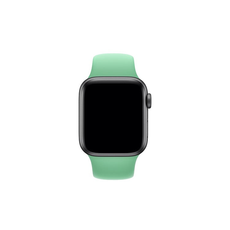 Single Color Silicone Smart Watch Band for Apple Watch Series 10 42mm / 9 8 7 41mm / SE (2023) SE (2022) SE 6 5 4 40mm / 3 2 1 38mm, Size: S / M - Light Green