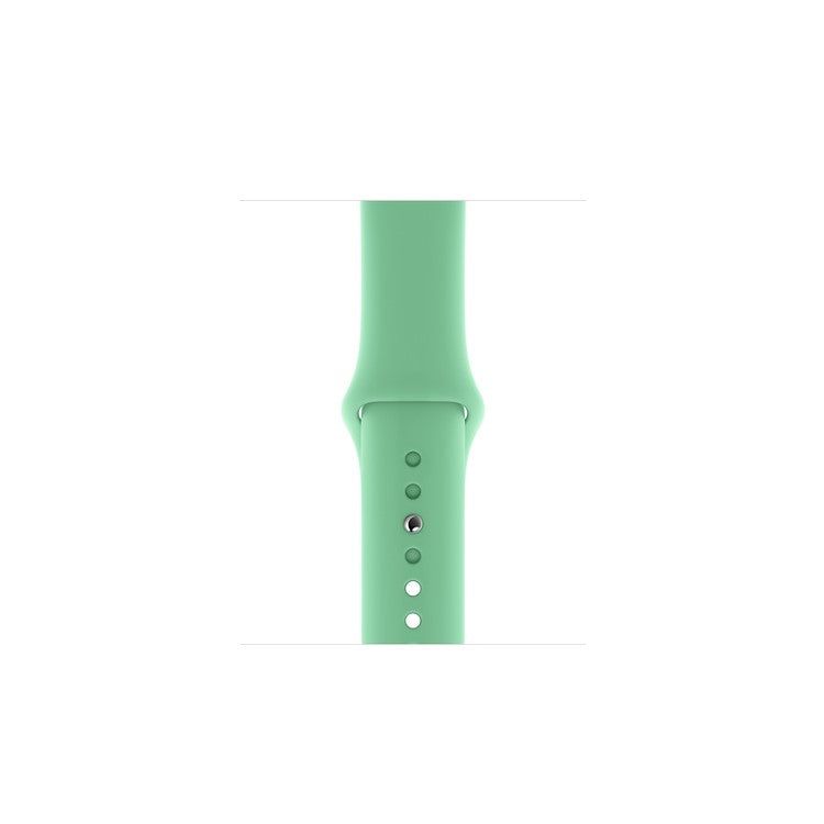 Single Color Silicone Smart Watch Band for Apple Watch Series 10 42mm / 9 8 7 41mm / SE (2023) SE (2022) SE 6 5 4 40mm / 3 2 1 38mm, Size: S / M - Light Green