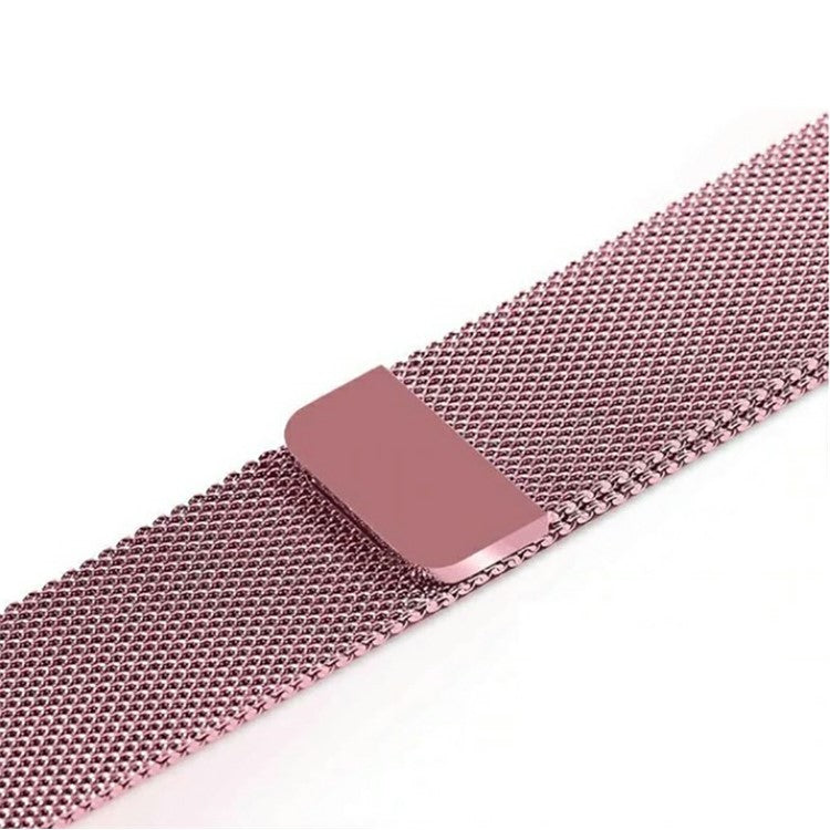 Milanese Fine Mesh Stainless Steel Smart Watch Band for Apple Watch Series 10 46mm / Ultra 2 Ultra 49mm / 9 8 7 45mm / SE (2023) SE (2022) SE 6 5 4 44mm / 3 2 1 42mm - Rose