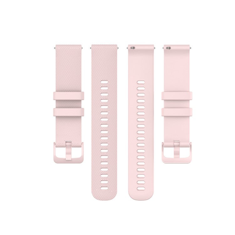 Armband for Polar Ignite / Garmin Vivomove 3 / vivoactive 5 / Active 5 , 20mm Grid Texture Silicone Watch Strap - Pink