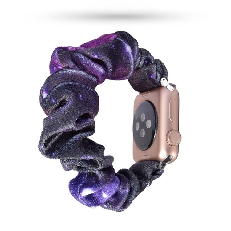 Printing Cloth Smart Watch Bank Bracelet Strap for Apple Watch Series 9 / 8 / 7 41mm / 6 / SE (2023) / SE(2022) / SE / 5 / 4 40mm / 3 / 2 / 1 38mm - Style P