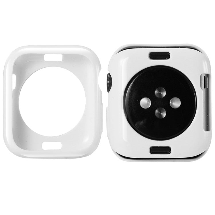 Silicone Smart Watch Case Cover for Apple Watch Series 6 SE 5 4 44mm / Series 3 2 1 42mm - White