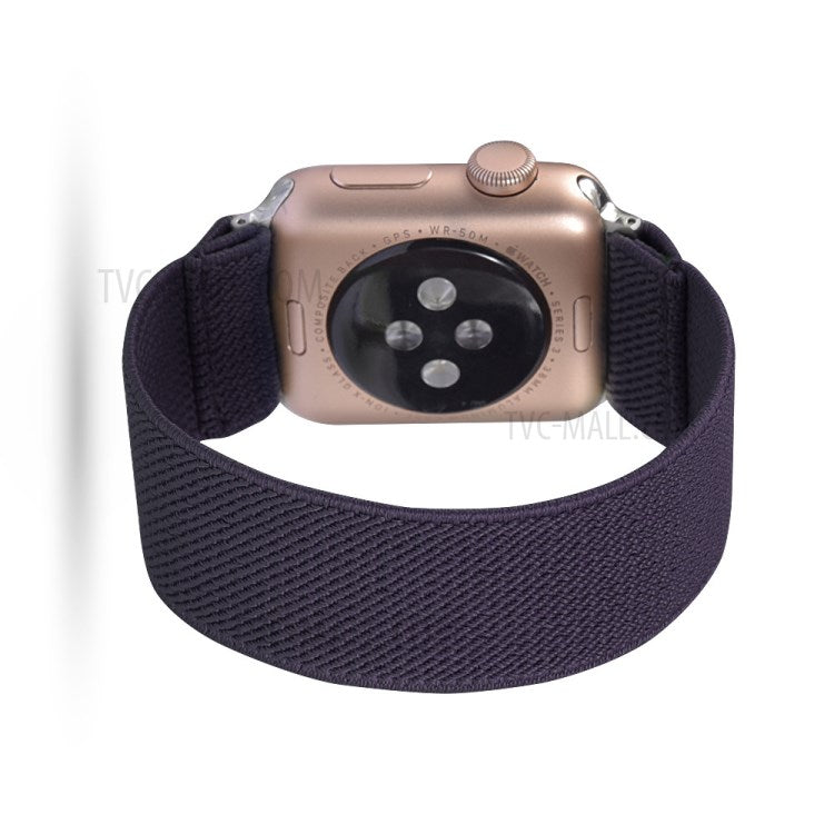 Solid Color Printing Nylon Smart Watch Band for Apple Watch Series 8 45mm / Ultra 49mm / 7 45mm / Series 6 / SE / SE (2022) 44m / 5 / 4 44mm / Series 3 / 2 / 1 42mm - Dark Purple
