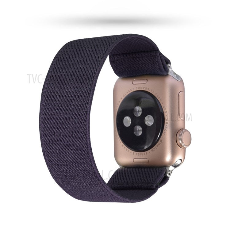 Solid Color Printing Nylon Smart Watch Band for Apple Watch Series 8 45mm / Ultra 49mm / 7 45mm / Series 6 / SE / SE (2022) 44m / 5 / 4 44mm / Series 3 / 2 / 1 42mm - Dark Purple