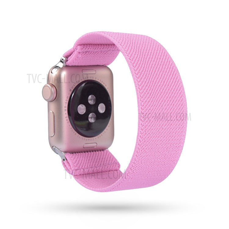 Solid Color Printing Nylon Smart Watch Band for Apple Watch Series 8 45mm / Ultra 49mm / 7 45mm / Series 6 / SE / SE (2022) 44m / 5 / 4 44mm / Series 3 / 2 / 1 42mm - Light Pink