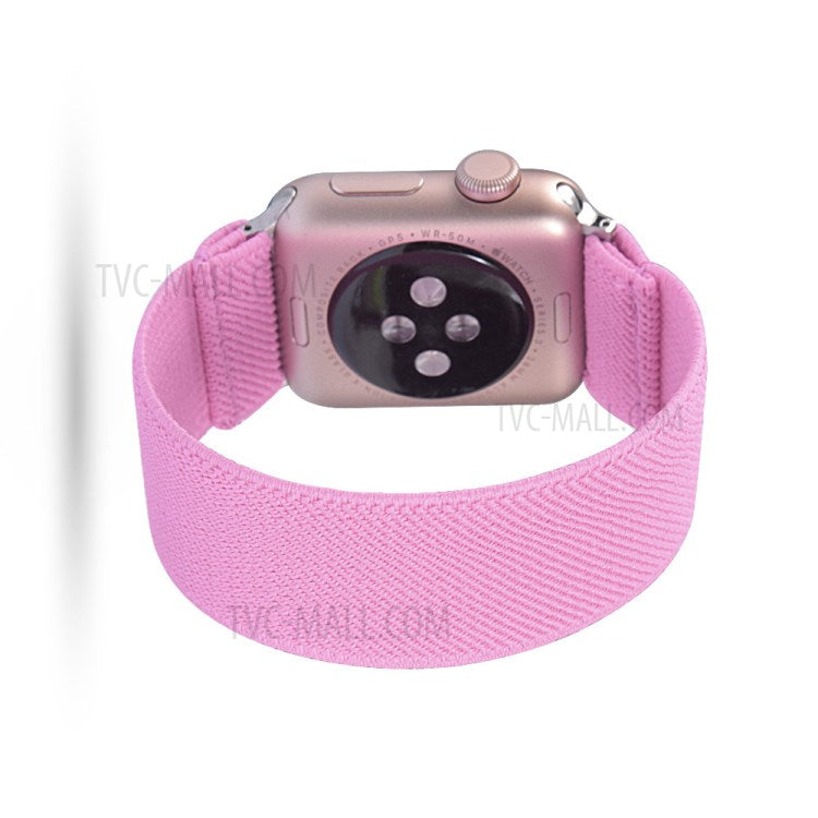 Solid Color Printing Nylon Smart Watch Band for Apple Watch Series 8 45mm / Ultra 49mm / 7 45mm / Series 6 / SE / SE (2022) 44m / 5 / 4 44mm / Series 3 / 2 / 1 42mm - Light Pink