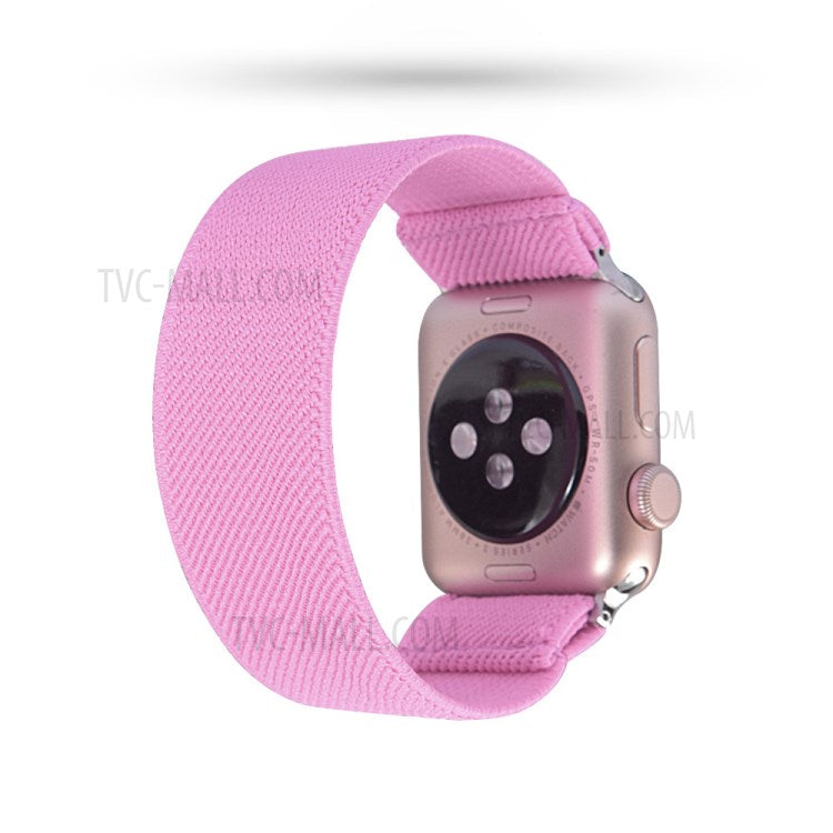 Solid Color Printing Nylon Smart Watch Band for Apple Watch Series 8 45mm / Ultra 49mm / 7 45mm / Series 6 / SE / SE (2022) 44m / 5 / 4 44mm / Series 3 / 2 / 1 42mm - Light Pink