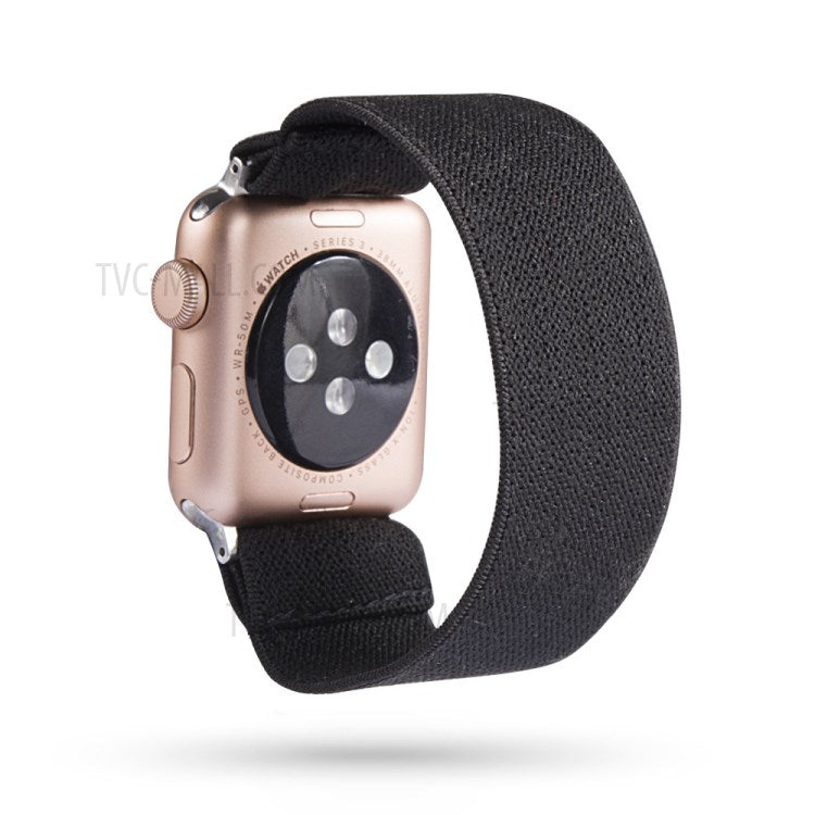 Solid Color Printing Nylon Smart Watch Band for Apple Watch Series 8 45mm / Ultra 49mm / 7 45mm / Series 6 / SE / SE (2022) 44m / 5 / 4 44mm / Series 3 / 2 / 1 42mm - Black