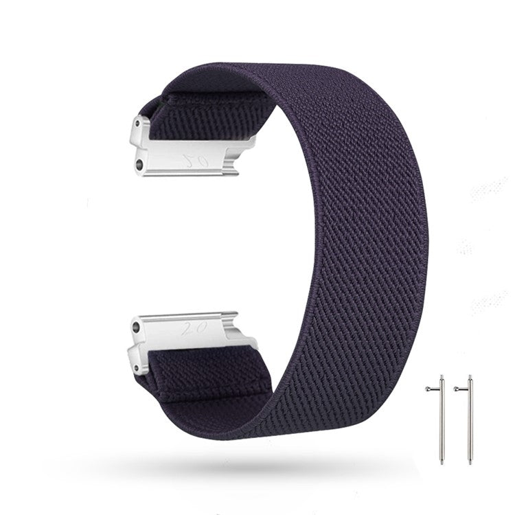 22mm Solid Color Printing Nylon Smart Watch Band for Huawei Watch GT 2e / GT / GT 2 46mm - Dark Purple