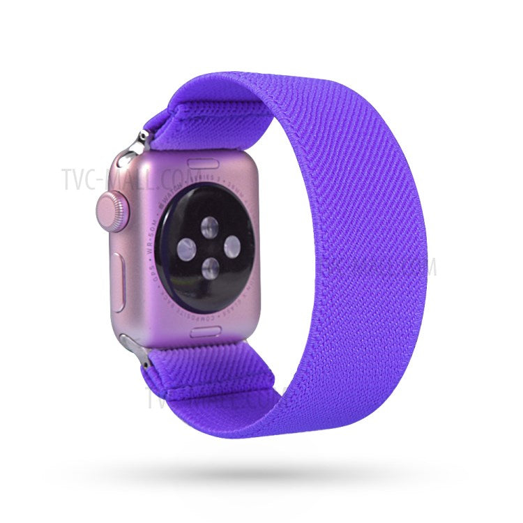 Solid Color Printing Nylon Watch Band for Apple Watch Series 10 42mm / 9 8 7 41mm / 6 5 4 SE SE (2022) SE (2023) 40mm / 3 2 1 38mm - Purple