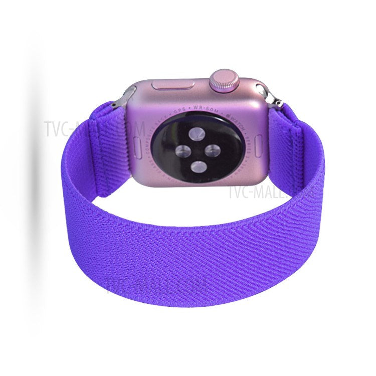 Solid Color Printing Nylon Watch Band for Apple Watch Series 10 42mm / 9 8 7 41mm / 6 5 4 SE SE (2022) SE (2023) 40mm / 3 2 1 38mm - Purple