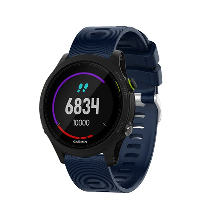 20mm Silicone Smart Watch Replacement Strap for Garmin Forerunner 245 - Dark Blue