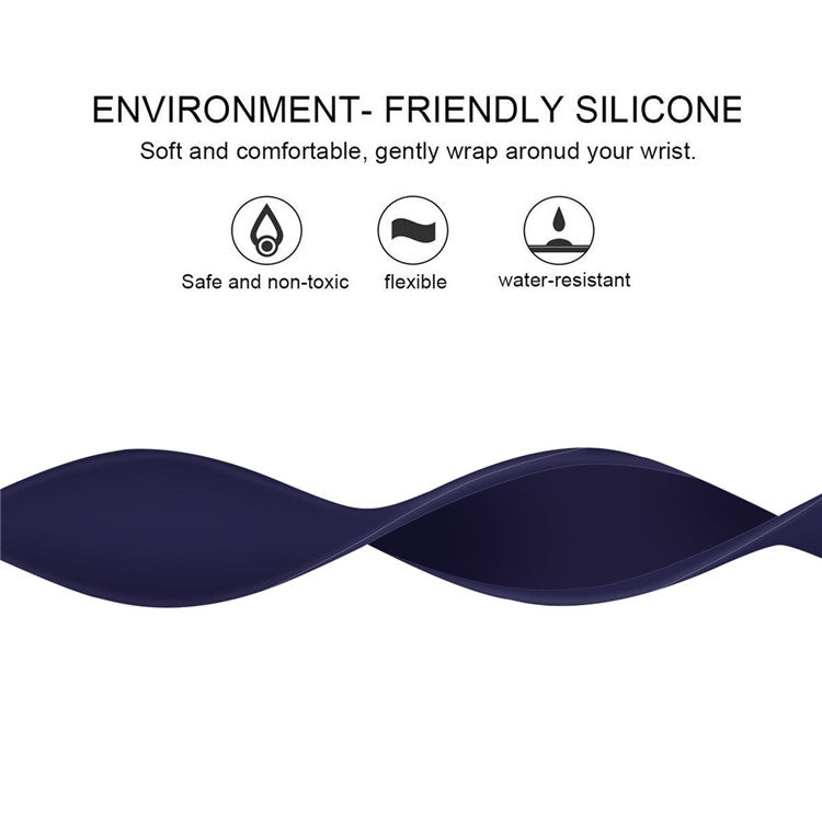 Elasticity Silicone Smart Watch Strap (Standard Size: S) for Apple Watch Series 10 42mm / 9 8 7 41mm / 6 5 4 SE SE (2022) SE (2023) 40mm / 3 2 1 38mm - Blue