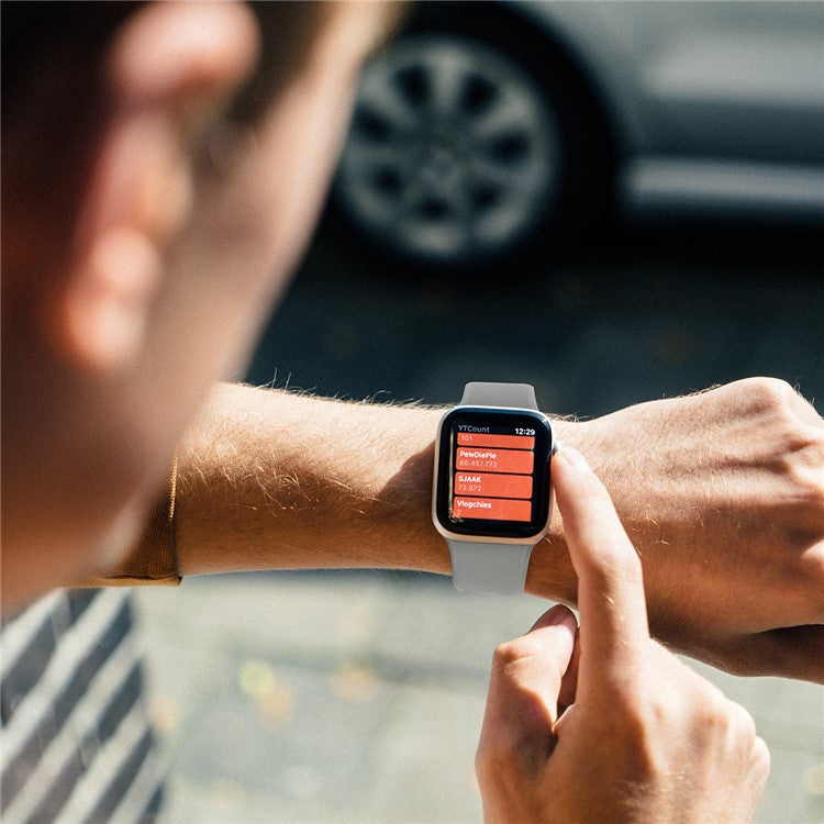 Elasticity Silicone Smart Watch Strap (Size: M) for Apple Watch Series 10 42mm / 9 8 7 41mm / 6 5 4 SE SE (2022) SE (2023) 40mm / 3 2 1 38mm - Grey