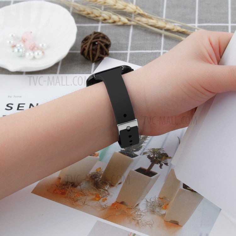 Soft Silicone Watch Band Replacement for Fitbit Versa / Versa 2 - Black