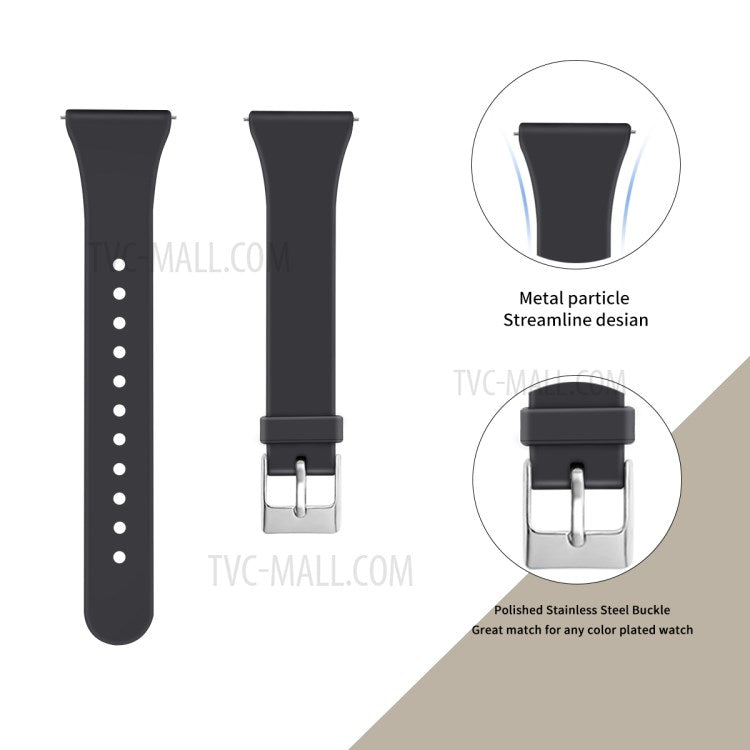 Soft Silicone Watch Band Replacement for Fitbit Versa / Versa 2 - Black