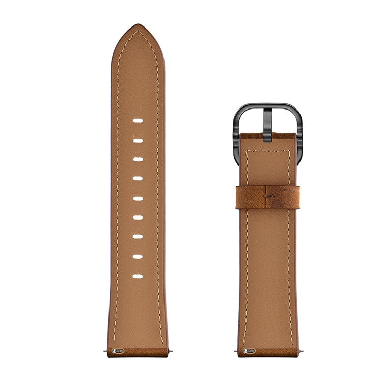 Cowhide Leather Watch Band (DS Style) for Samsung Galaxy Gear S3/Ticwatch/Huami Watch Moto 360 - Coffee