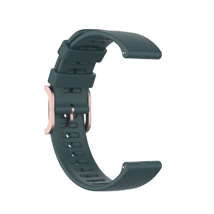 For Polar Ignite 20mm Silicone Smart Watch Band Adjustable Pin Buckle Replacement Strap - Green
