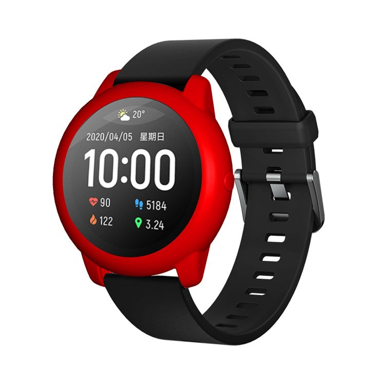 Silicone Cover Smart Watch Protective Case for Xiaomi Haylou Solar LS05 - Red