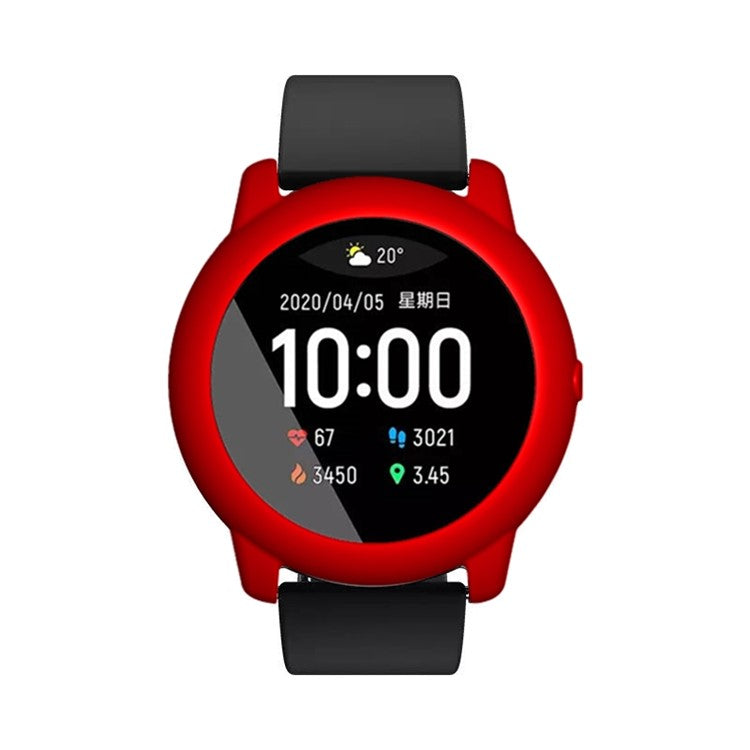 Silicone Cover Smart Watch Protective Case for Xiaomi Haylou Solar LS05 - Red