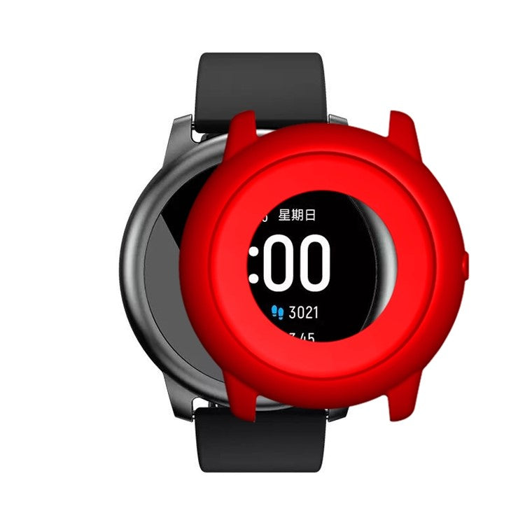 Silicone Cover Smart Watch Protective Case for Xiaomi Haylou Solar LS05 - Red