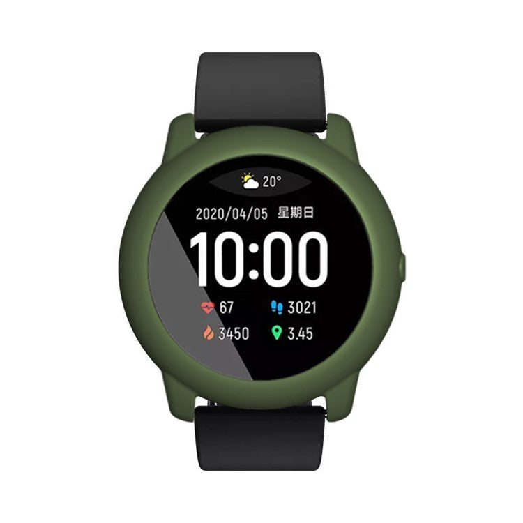 Silicone Cover Smart Watch Protective Case for Xiaomi Haylou Solar LS05 - Army Green