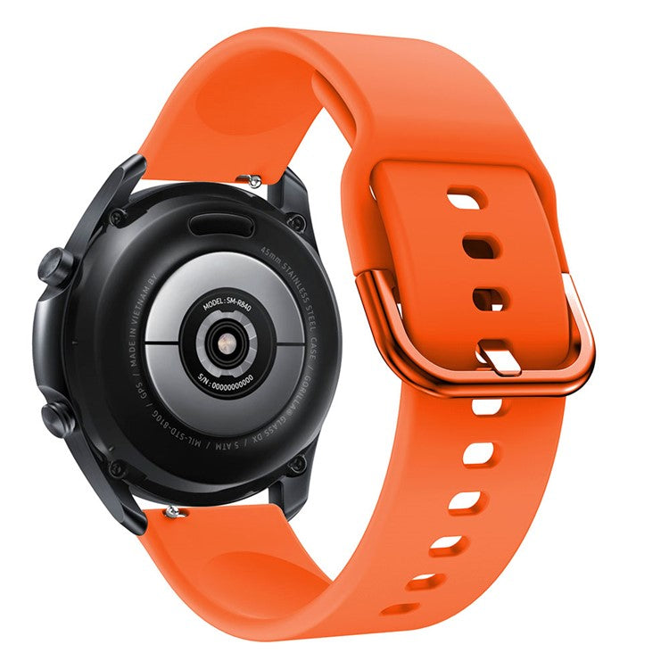Silicone Watch Band with Metal Buckle for Samsung Galaxy Watch3 45mm - Orange