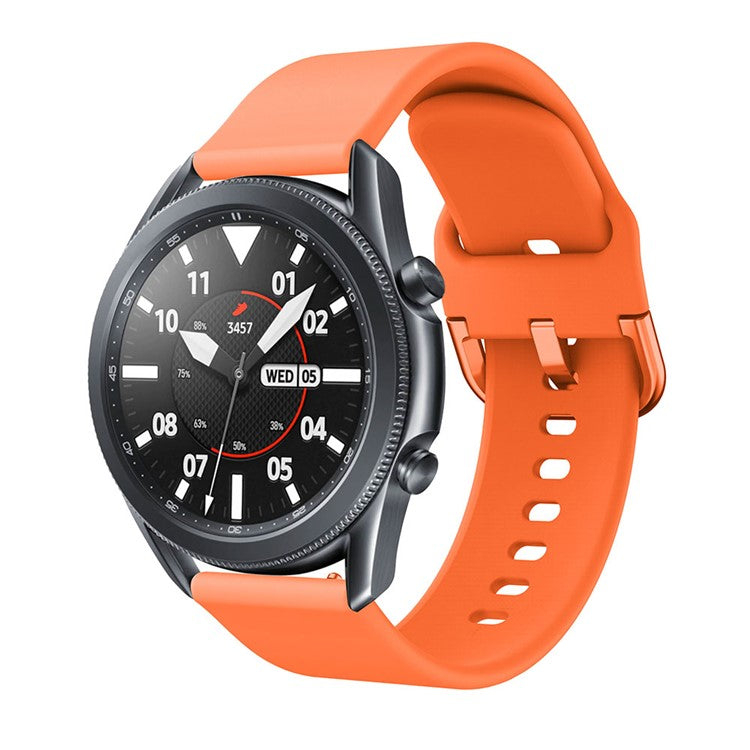 Silicone Watch Band with Metal Buckle for Samsung Galaxy Watch3 45mm - Orange