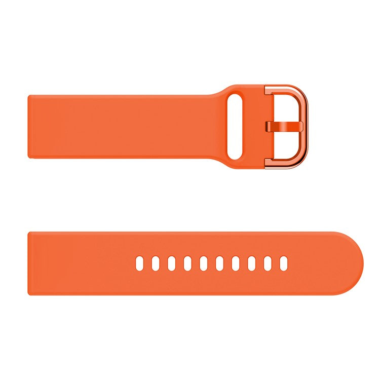 Silicone Smart Watch Band Adjustable Wrist Strap with Metal Buckle for Samsung Galaxy Watch3 41mm - Orange