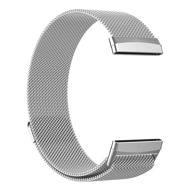 Milanese Metal Wrist Strap Replacement Smart Watch Band for Fitbit Versa 3 - Silver
