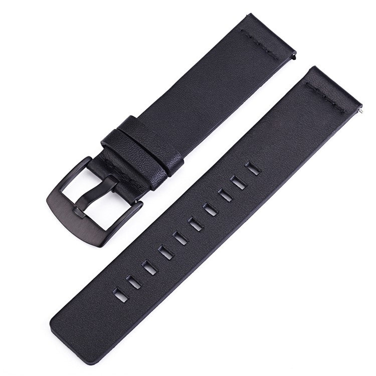 24mm Genuine Leather Watch Replacement Strap for Sony Smartwatch 2 SW2/Suunto Traverse/Seiko SUN059 etc. - Blue