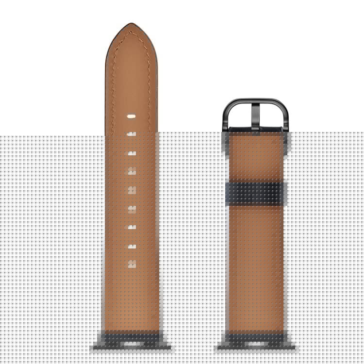 Genuine Leather Watch Band Replacement for Apple Watch Ultra 49mm / Ultra 2 49mm / Series 9 45mm / SE (2023) 44mm / Series 8 / 7 45mm / Series 6 / SE / SE (2022) / 5 / 4 44mm / Series 1 / 2 / 3 42mm - Black