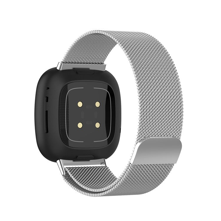 Milanese Fine Mesh Stainless Steel Magnetic Smart Watch Band for Fitbit Versa 3/Sense