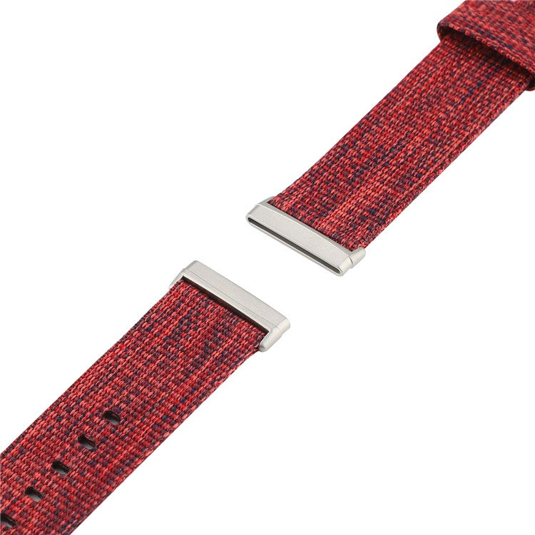 Canvas Watch Band Strap with Buckle for Fitbit Versa 3 - Red