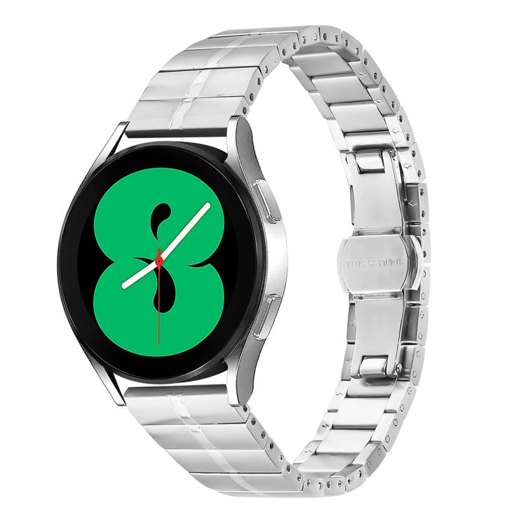 For Garmin Approach S40 / Forerunner 158 Stainless Steel Strap Line Design Replacement Wrist Band - Silver