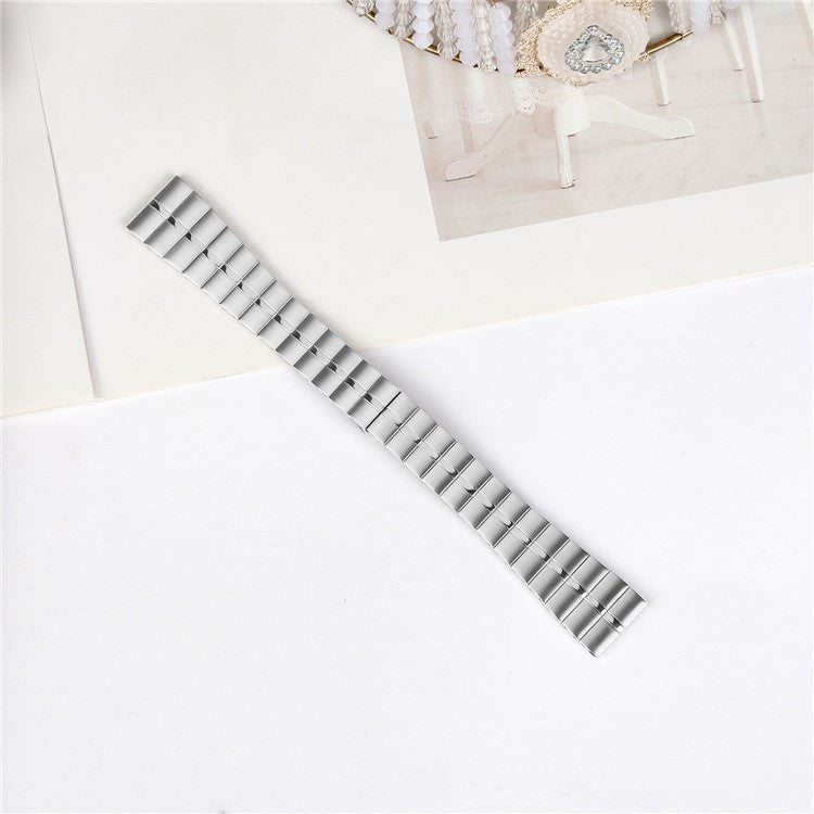 For Garmin Approach S40 / Forerunner 158 Stainless Steel Strap Line Design Replacement Wrist Band - Silver