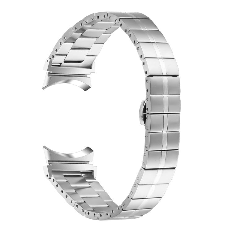 For Samsung Galaxy Watch FE 40mm / Watch4 / Watch 5 Pro Active Stainless Steel Smartwatch Strap Wrist Band - Silver